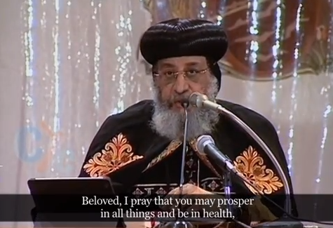 Pope Tawadros weekly sermon 28 May 2014: The 3rd Epistle of St. John the Beloved