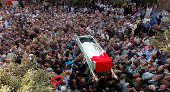Funeral of Beni Suef police officer turned into anti-Brotherhood demonstration 