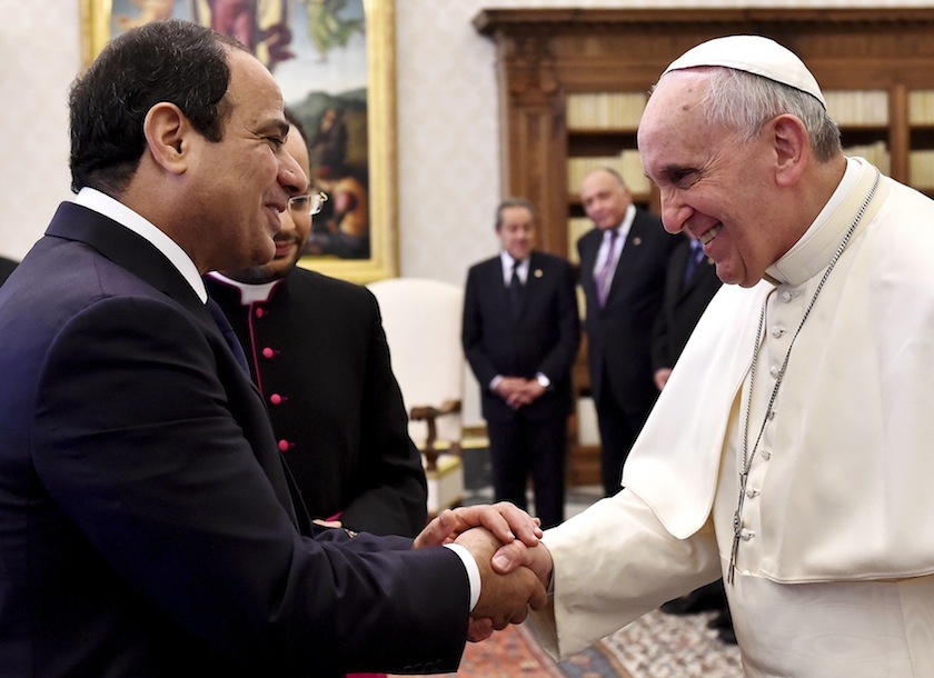 Egypt's President Sisi meets Pope Francis at the Vatican