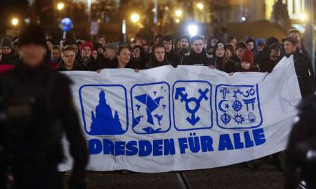 Protests in 4 German cities against anti-Islam rallies
