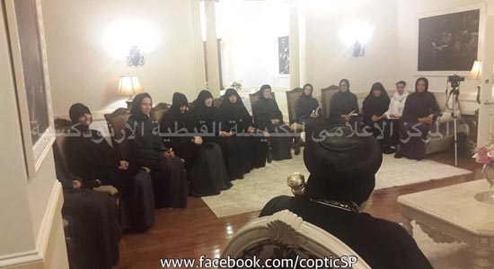 Pope Tawadros meets with nuns of St. Mary Monastery in Atlanta
