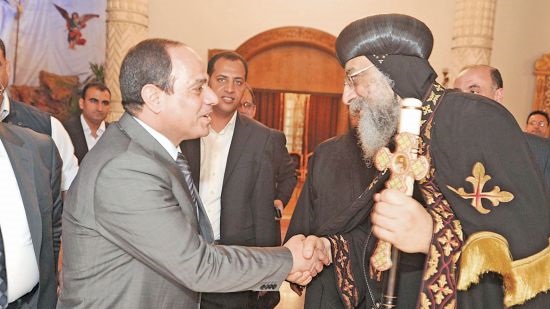 All Egyptians are equal under the constitution: Sisi to Coptic pope following sectarian attacks
