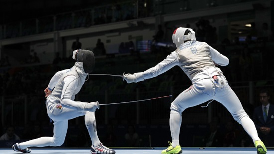 Egypt's Abouelkassem takes his foil down after Rio 2016 Games
