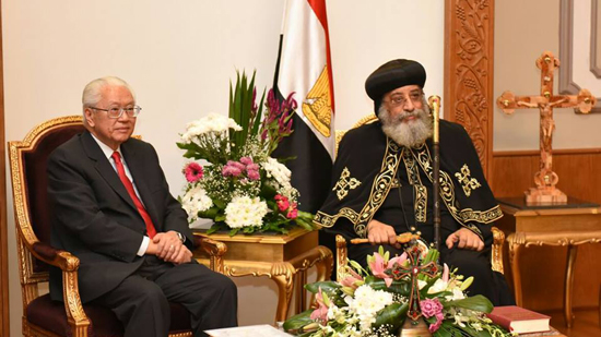 Pope Tawadros II meets with Singapore’s President
