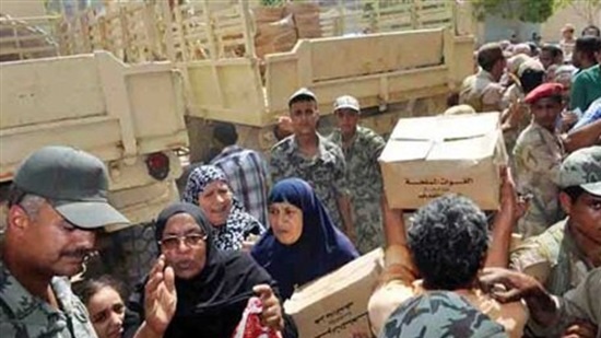 Egypt's Armed Forces distribute one million food boxes in Sinai and Upper Egypt
