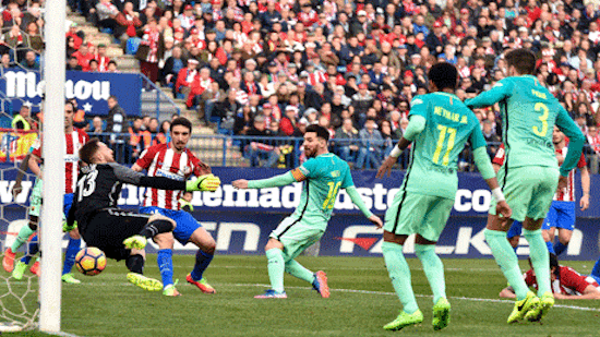 Messi strikes late again to sink Atletico Madrid