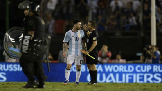 Messi banned for 4 World Cup qualifying games for insulting referee