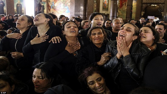 The blood of Coptic martyrs at Palm Sunday