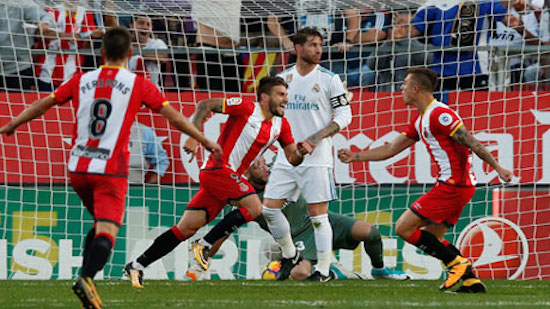 Real suffer shock defeat to Liga minnows Girona in Catalonia