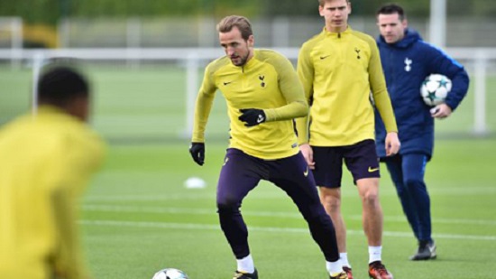 Tottenhams Harry Kane trains ahead of Real Madrid clash