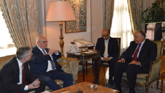 Egypts FM Shoukry discusses Egyptian-German bilateral relations with Bundestag majority leader