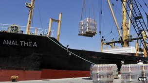 Israel warships monitoring Gaza-bound Libyan aid ship