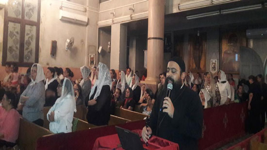 St. Anthony Church in Suez prays for the sick people