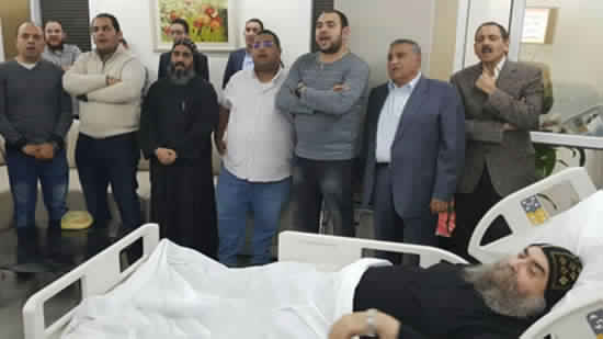 Abba Youannis celebrate Koiak praises at hospital