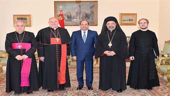 President Sisi receives senior Vatican official Leonardo Sandri, discusses peace