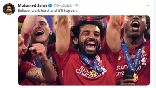 Believe, work hard, and it will happen: Salahs message after Champions League victory