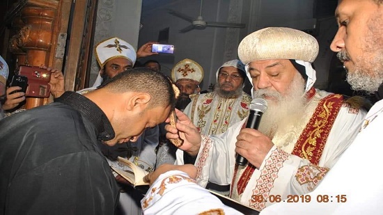 Bishop Hedra ordains a priest in Aswan