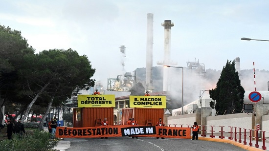 Greenpeace blocks Total biorefinery that uses palm oil
