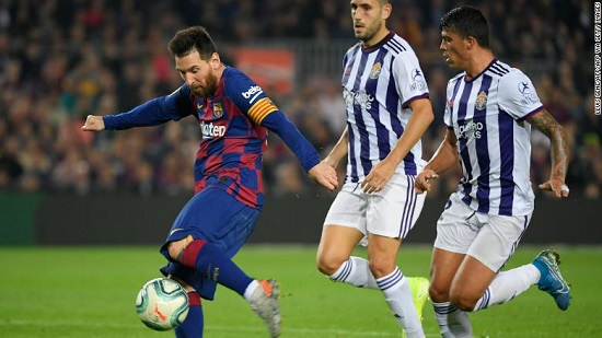 Messi eclipses Ronaldo s club goal tally after scoring twice for Barcelona
