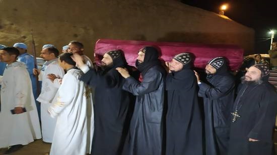 Copts celebrate the commemoration of St. Matthews Al-Fakhouri in Luxor 

