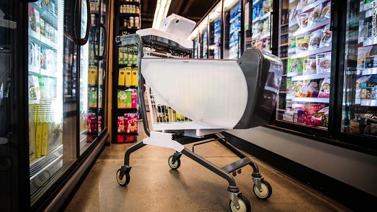 These smart shopping carts will let you skip the grocery store line
