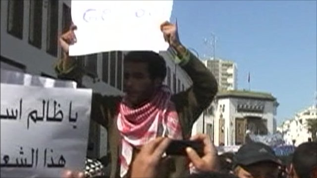 Morocco protesters demand political change
