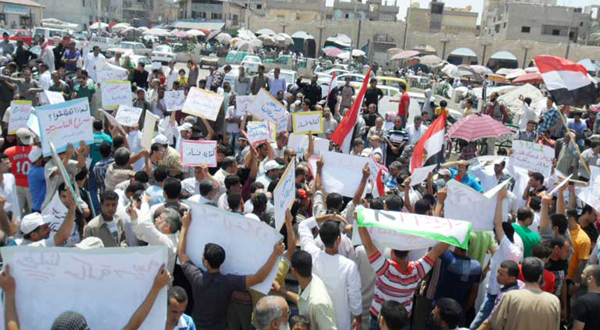 Protests flare up in Suez, Alex, Arish and Sinai	
