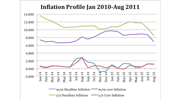 Egypt inflation down to 8.5 percent in August	