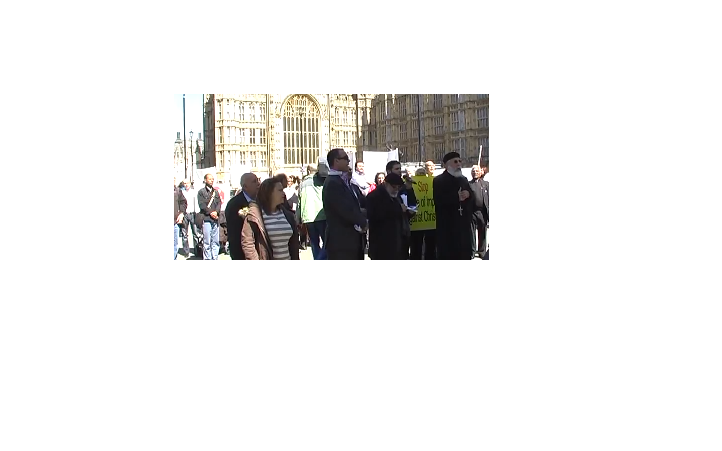 Copts and Muslims protest in London