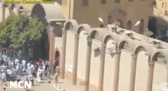 Video Emerges of Islamists Burning Coptic Church
