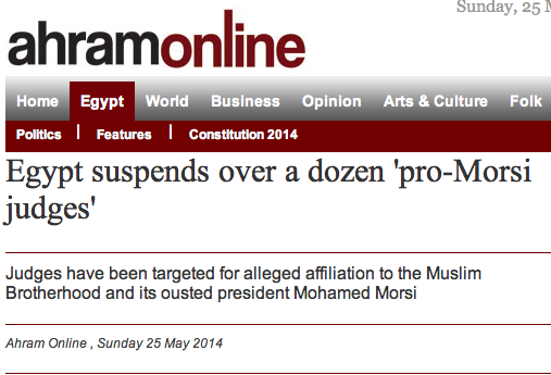 Egypt suspends over a dozen 'pro-Morsi judges'