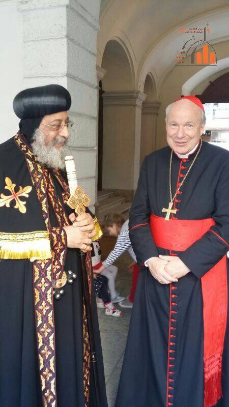 Pope Tawadros visits Cardinal of the Catholics in Austria