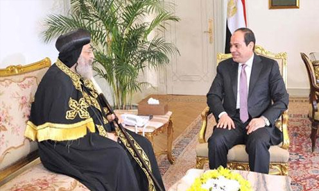 Egypt's Pope Tawadros urges Sisi to continue church restoration