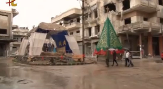 Christians in Homs celebrate Christmas among destruction