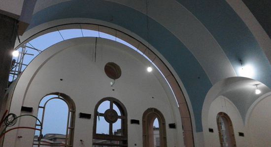 Last stage for completing construction of St .Tadros El Shatby church in Minya