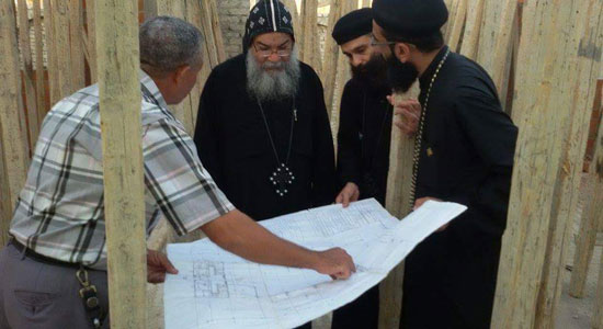 Abba Makarios inspected construction of new Church in Minya