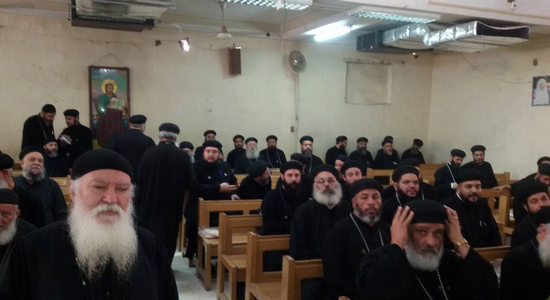 Abba Arsanios held monthly meeting with priests of Minya