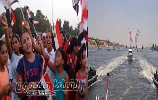 Egyptians celebrate opening the New Suez Canal