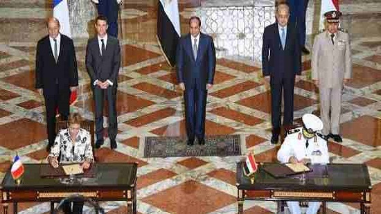 Egyptian maritime receives the French aircraft carrier, 'Mistral'