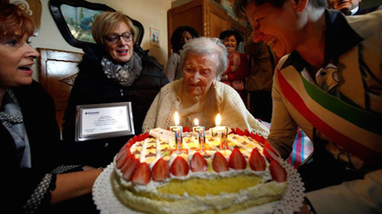 Thriving on raw eggs, world's oldest person marks 117th birthday in Italy