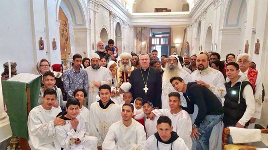 Coptic church celebrates the first holy mass in Catania, Roma