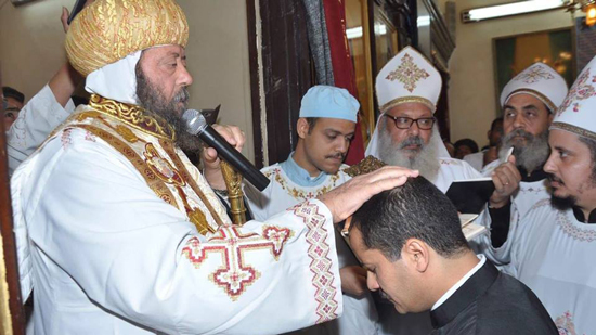 Bishop  of Abnoub ordains new priest