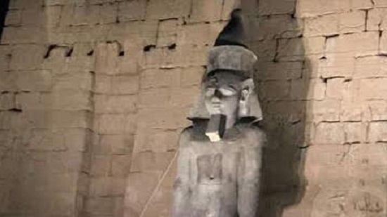 Ramses II colossus restored and re-rected at Luxor Temple