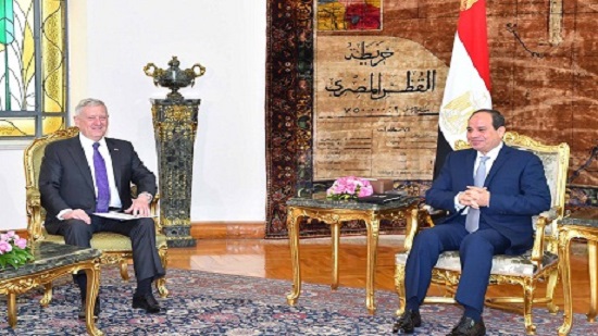 Egypt's Sisi and U.S Defense Secretary Mattis discuss boosting military cooperation to fight terrorism