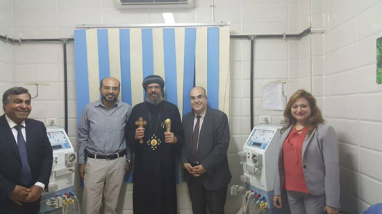 Bishop Angelous opens the renal dialysis center of St. Mark's Hospital in Shubra
