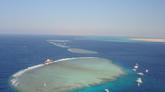 The Saudi islands of Tiran and Sanafir