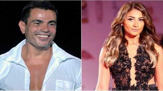 Video| Amr Diab celebrates birthday with Dina al-Sherbeny