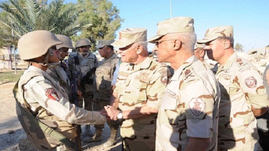 Egypts new army chief of staff inspects army and police forces in North Sinai