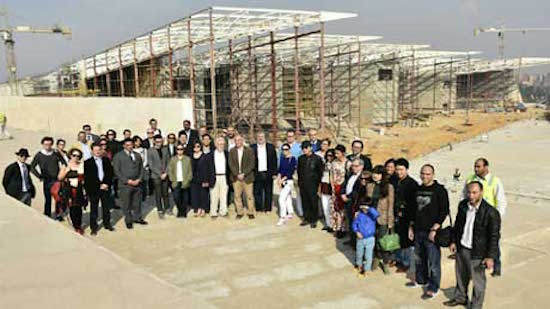 Foreign diplomats tour Grand Egyptian Museum site ahead of 2018 opening