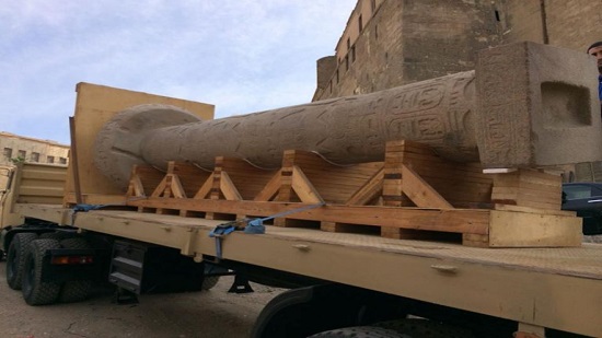 Photos: King Merneptah pillar arrives to permanent display at GEM